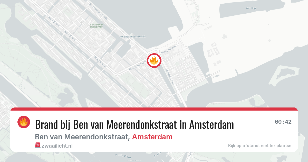 Brand bij Ben van Meerendonkstraat in Amsterdam — 5 aug 2026