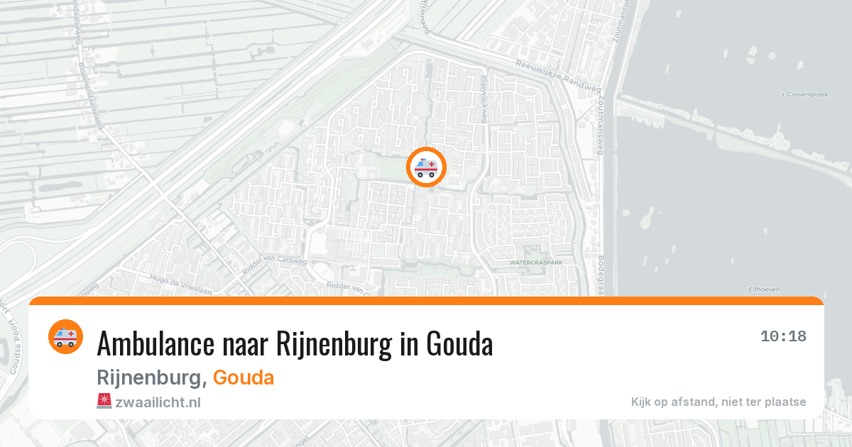 Ambulance naar Rijnenburg in Gouda — 1 aug 2026