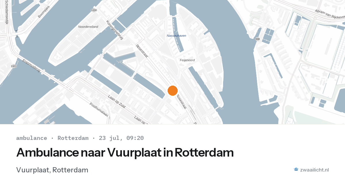 Ambulance naar Vuurplaat in Rotterdam — 23 jul 2026