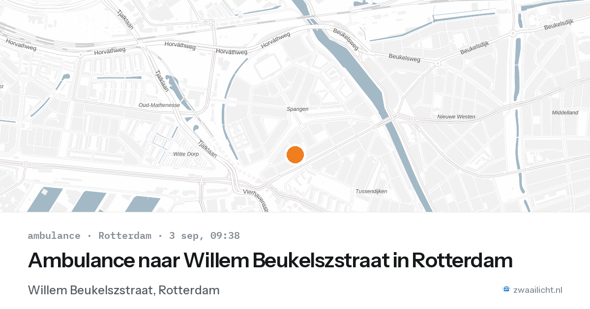 Ambulance naar Willem Beukelszstraat in Rotterdam — 3 sep 2026