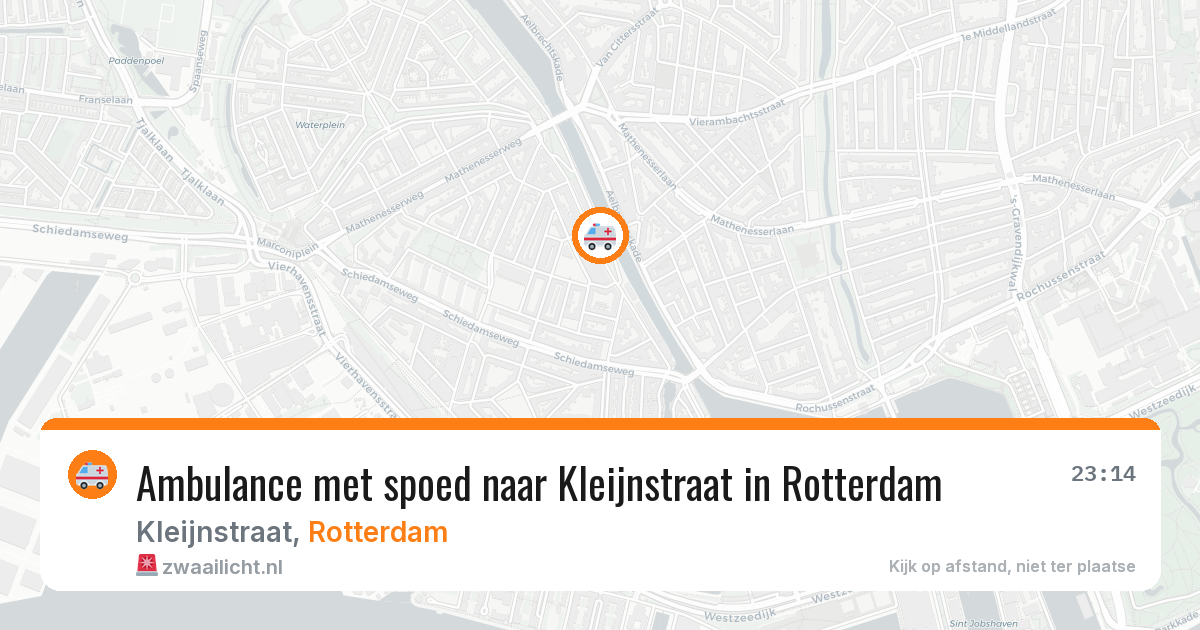 Ambulance met spoed naar Kleijnstraat in Rotterdam — 15 apr 2026