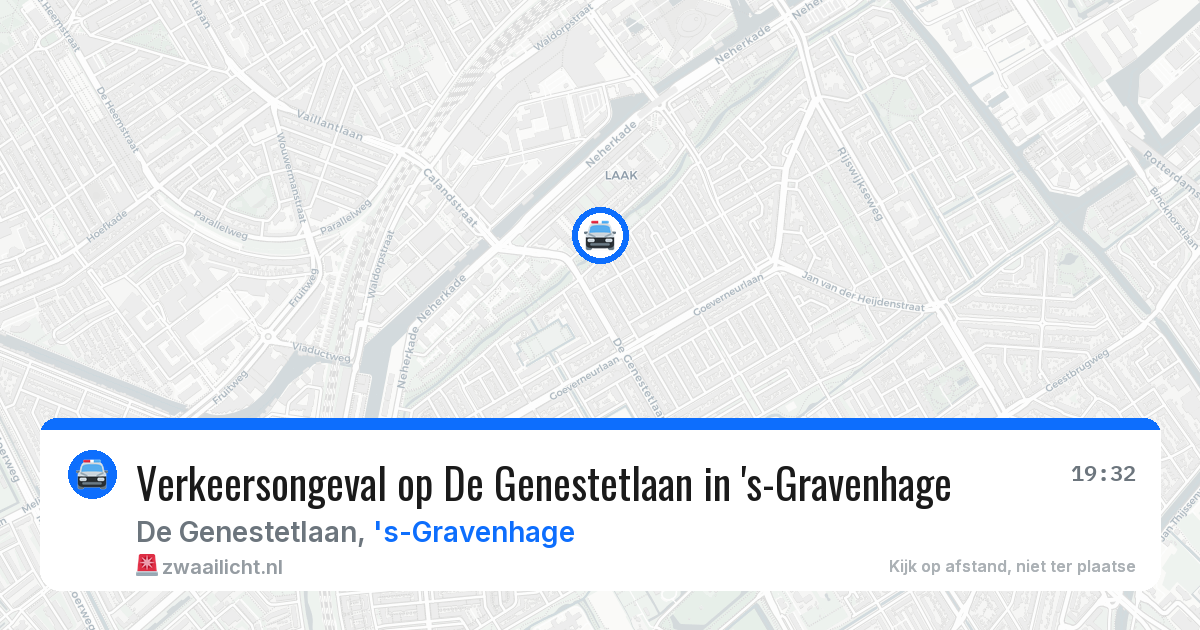 Verkeersongeval op De Genestetlaan in 's-Gravenhage — 10 jul 2026