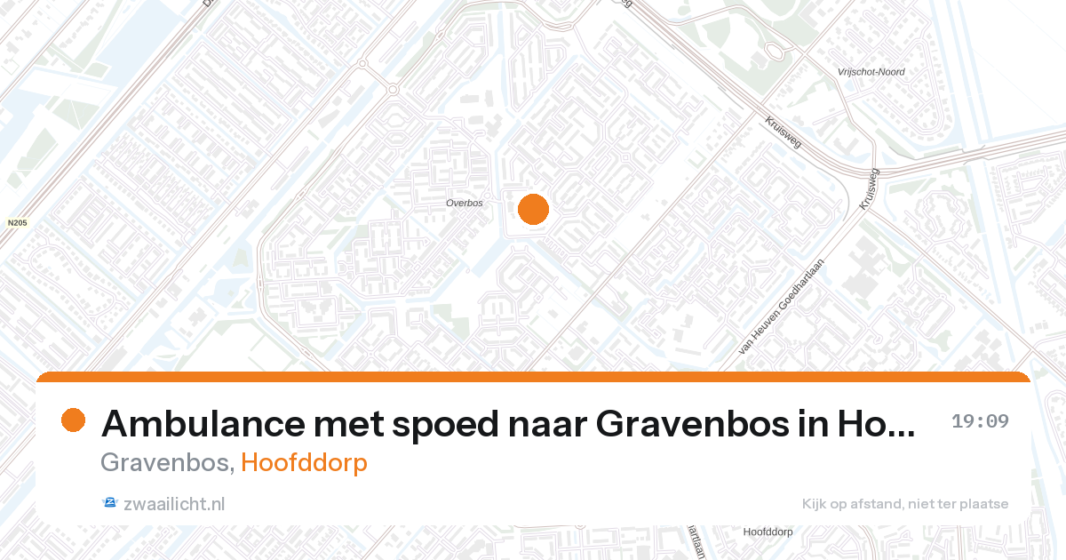 Ambulance met spoed naar Gravenbos in Hoofddorp — 28 aug 2026
