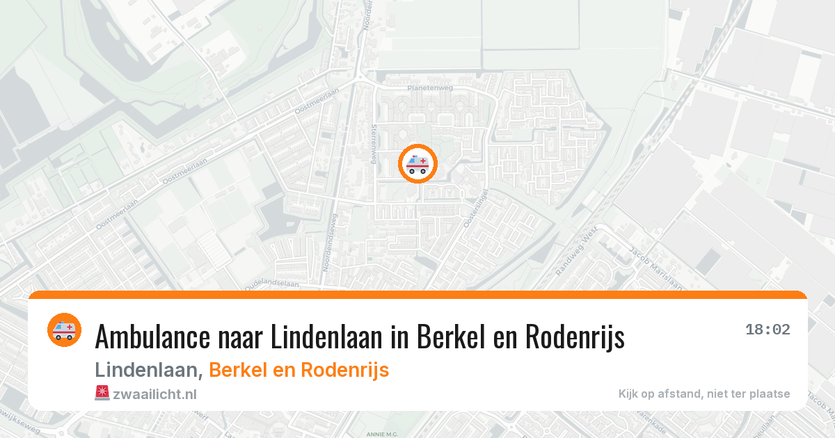 Ambulance naar Lindenlaan in Berkel en Rodenrijs — 12 aug 2026