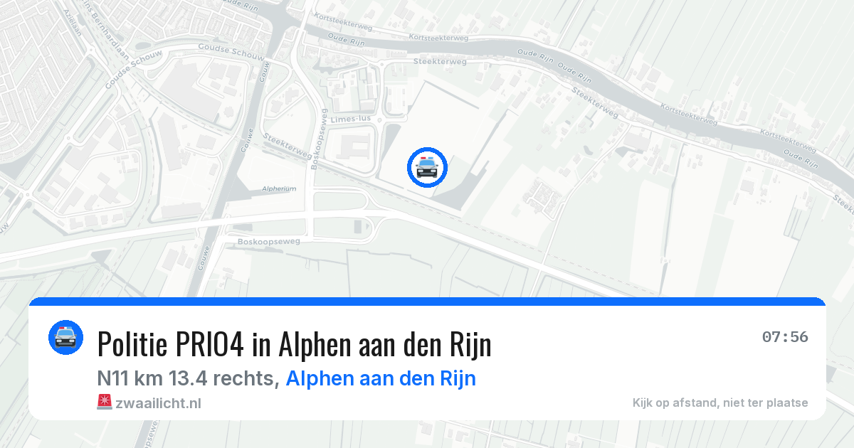 Politie PRIO4 in Alphen aan den Rijn — 13 aug 2026 | 🚨 Zwaailicht.nl