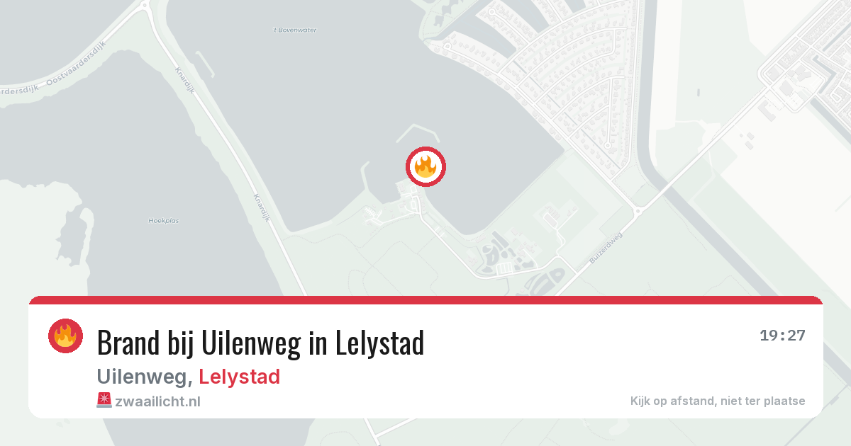 Brand bij Uilenweg in Lelystad — 7 mei 2026