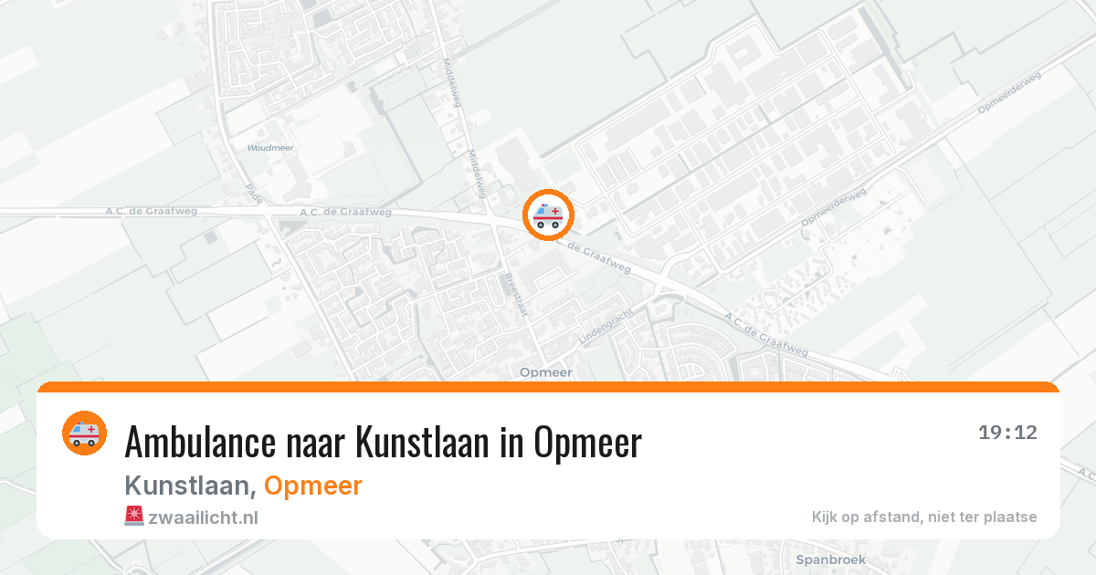 Ambulance naar Kunstlaan in Opmeer — 21 jul 2026