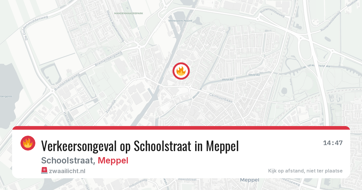 Verkeersongeval op Schoolstraat in Meppel — 7 mei 2026
