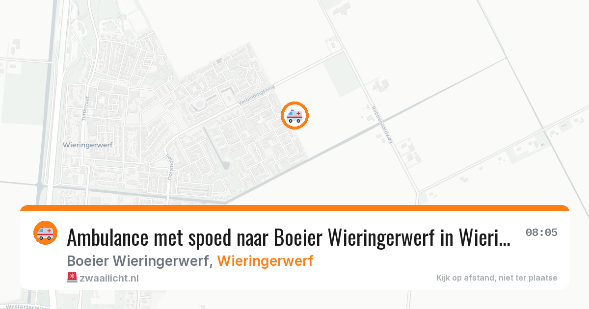 Ambulance met spoed naar Boeier Wieringerwerf in Wieringerwerf — 1 mei 2026