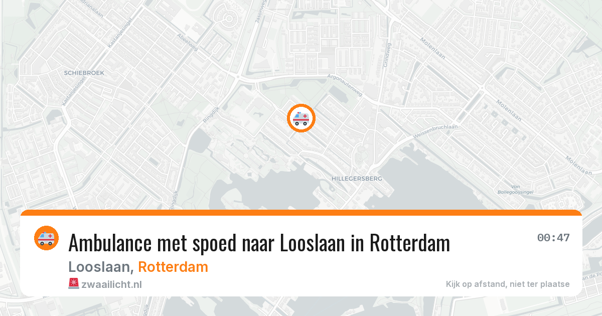 Ambulance met spoed naar Looslaan in Rotterdam — 6 aug 2026