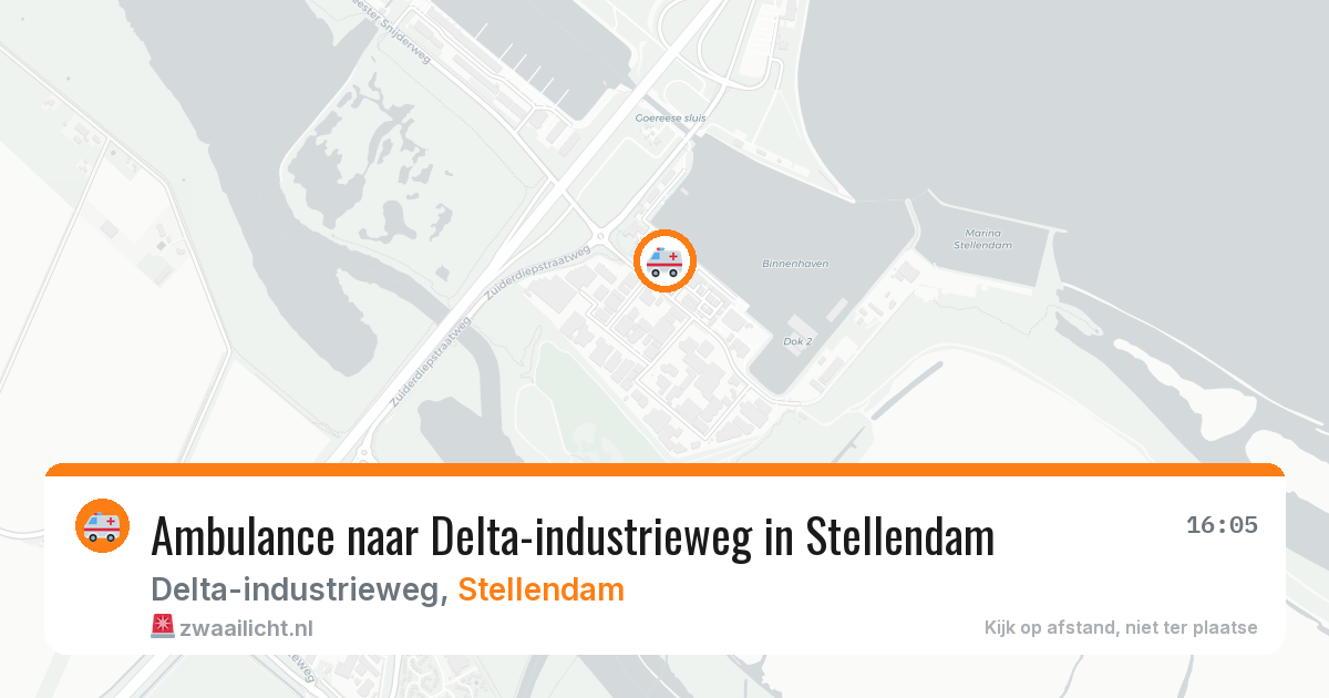Ambulance naar Delta-industrieweg in Stellendam — 16 jul 2026