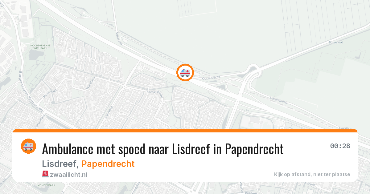 Ambulance met spoed naar Lisdreef in Papendrecht — 31 jul 2026