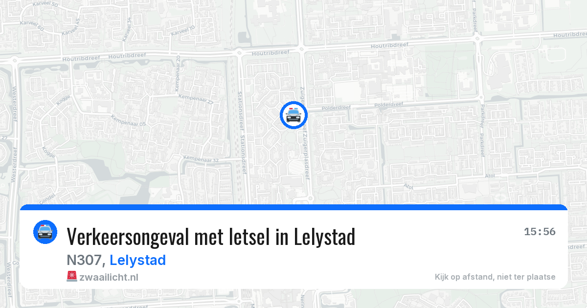Verkeersongeval met letsel in Lelystad — 22 apr 2026