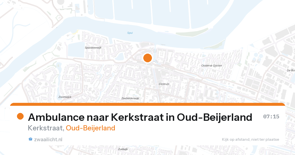 Ambulance naar Kerkstraat in Oud-Beijerland — 28 aug 2026