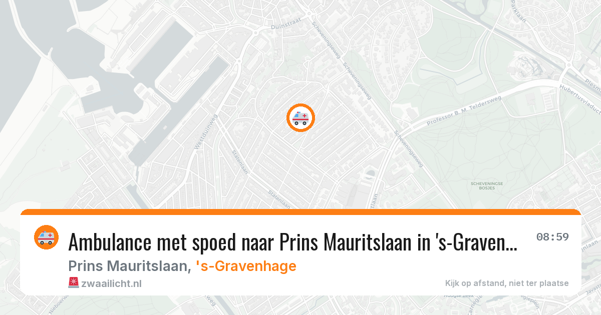 Ambulance met spoed naar Prins Mauritslaan in 's-Gravenhage — 22 mrt 2026