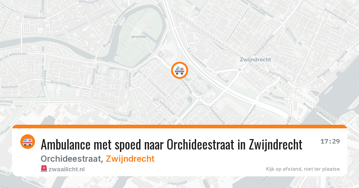 Ambulance met spoed naar Orchideestraat in Zwijndrecht — 6 aug 2026