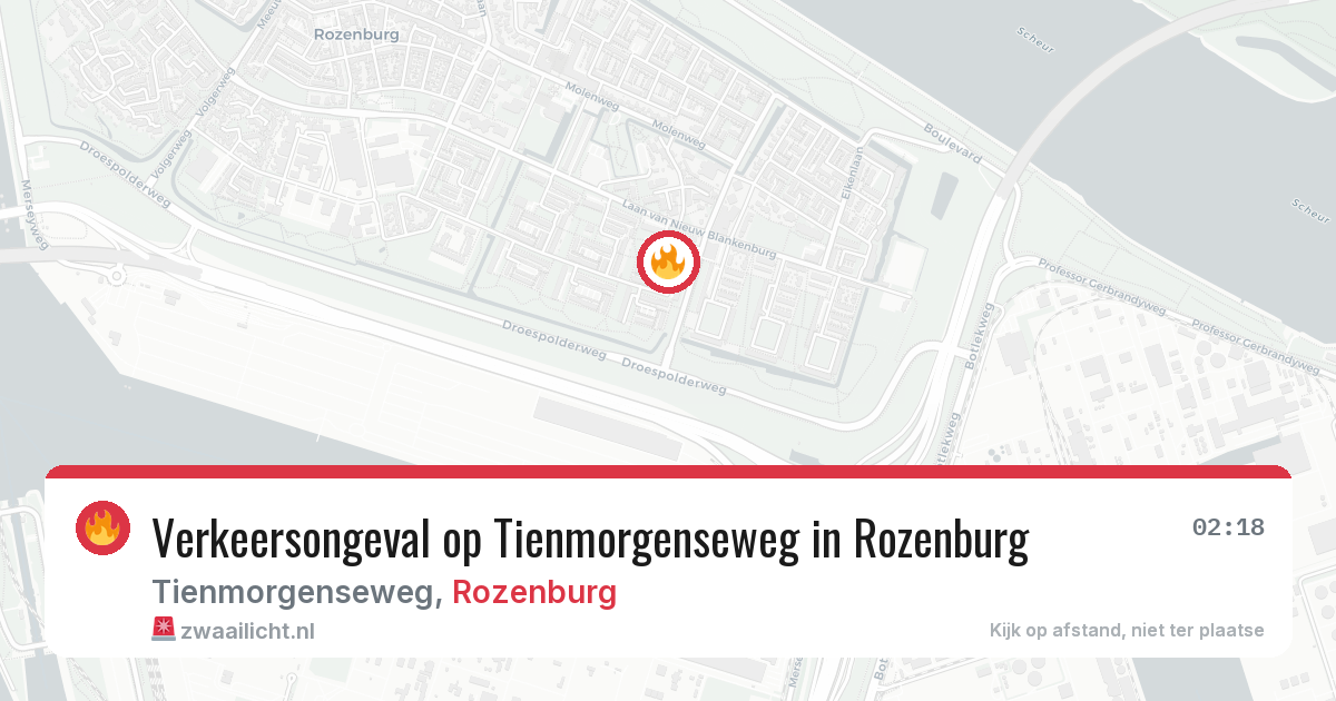 Verkeersongeval op Tienmorgenseweg in Rozenburg — 27 apr 2026