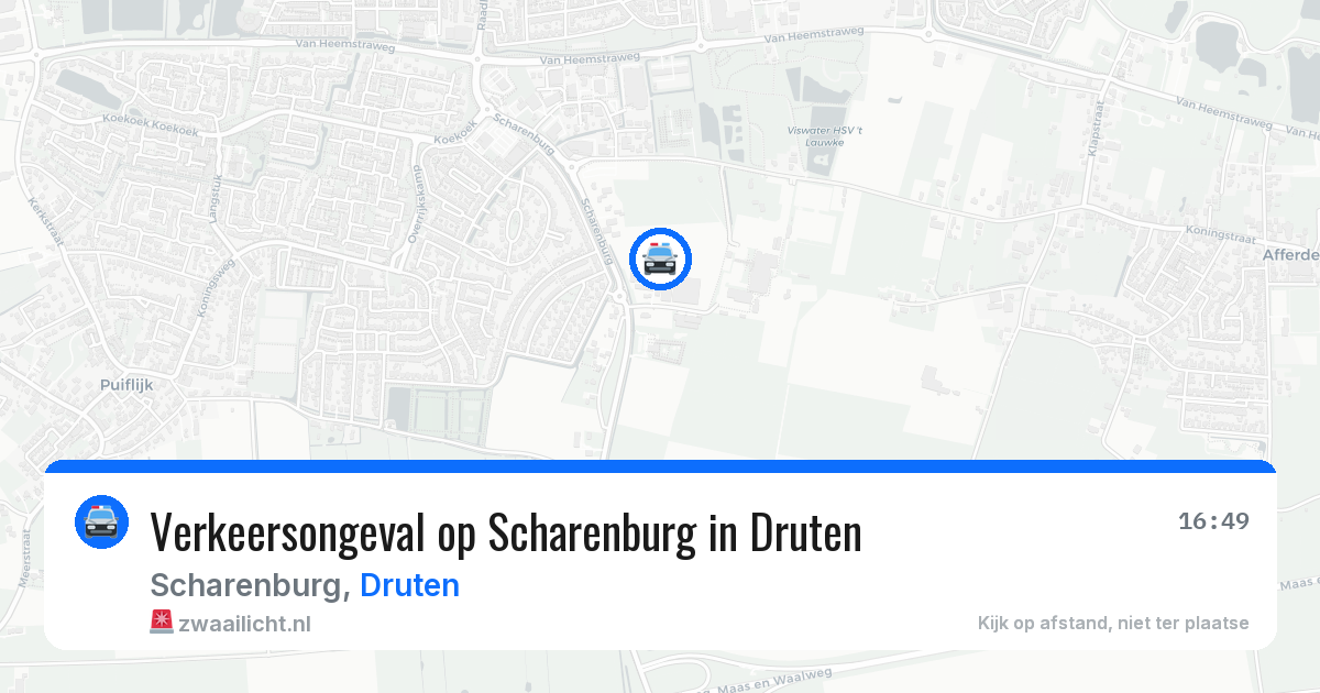 Verkeersongeval op Scharenburg in Druten — 21 mei 2026