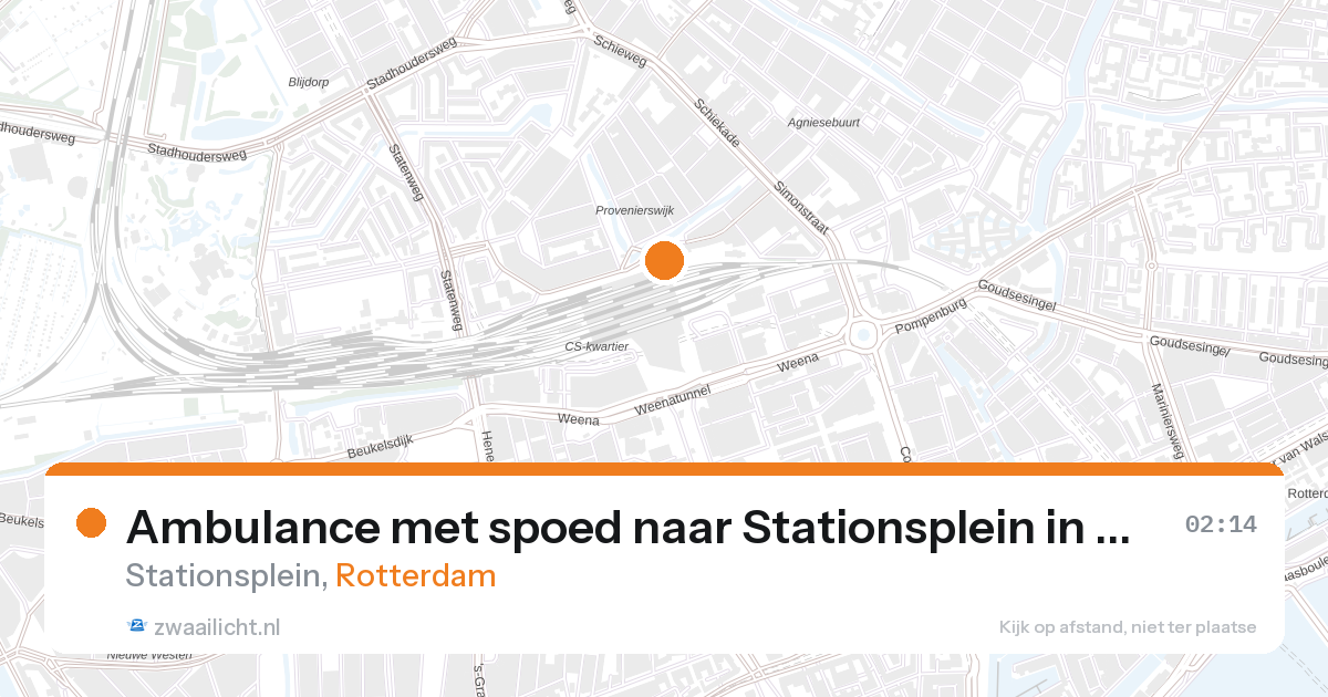 Ambulance met spoed naar Stationsplein in Rotterdam — 28 aug 2026