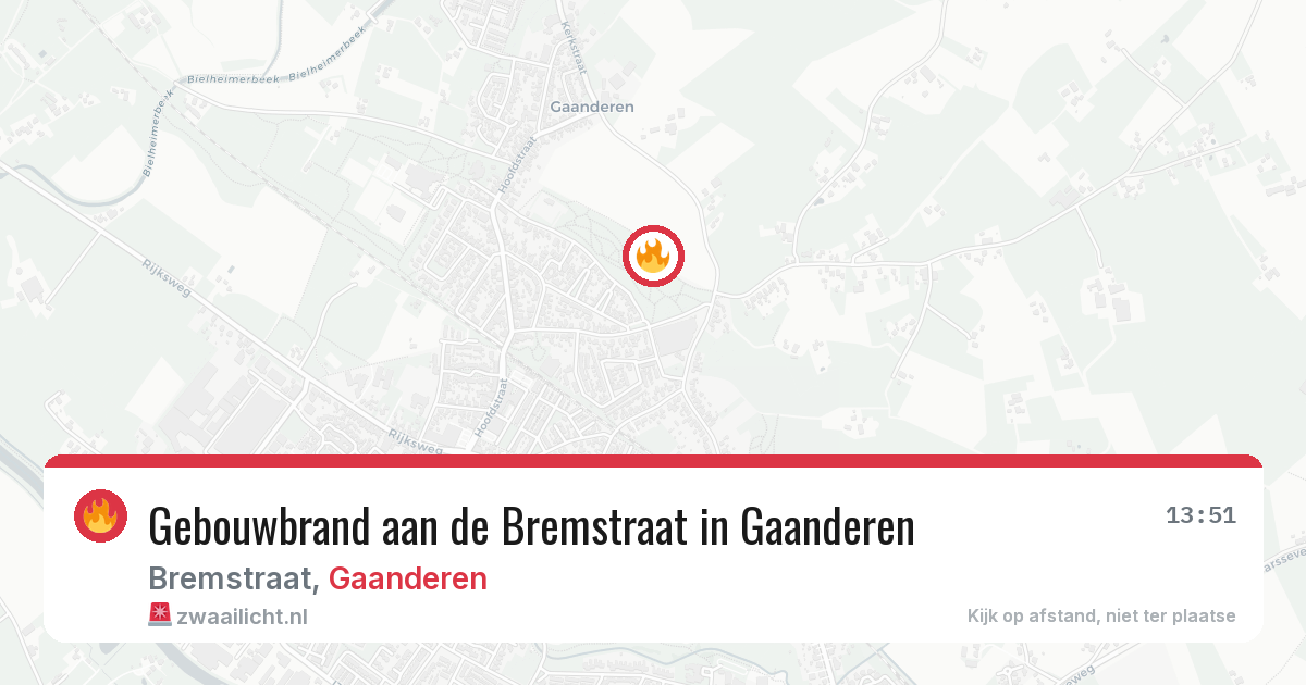 Gebouwbrand aan de Bremstraat in Gaanderen — 26 mei 2026