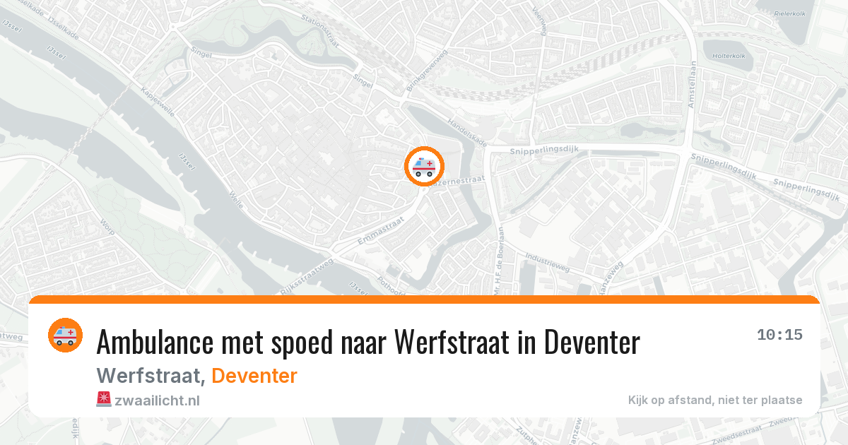 Ambulance met spoed naar Werfstraat in Deventer — 10 jul 2026