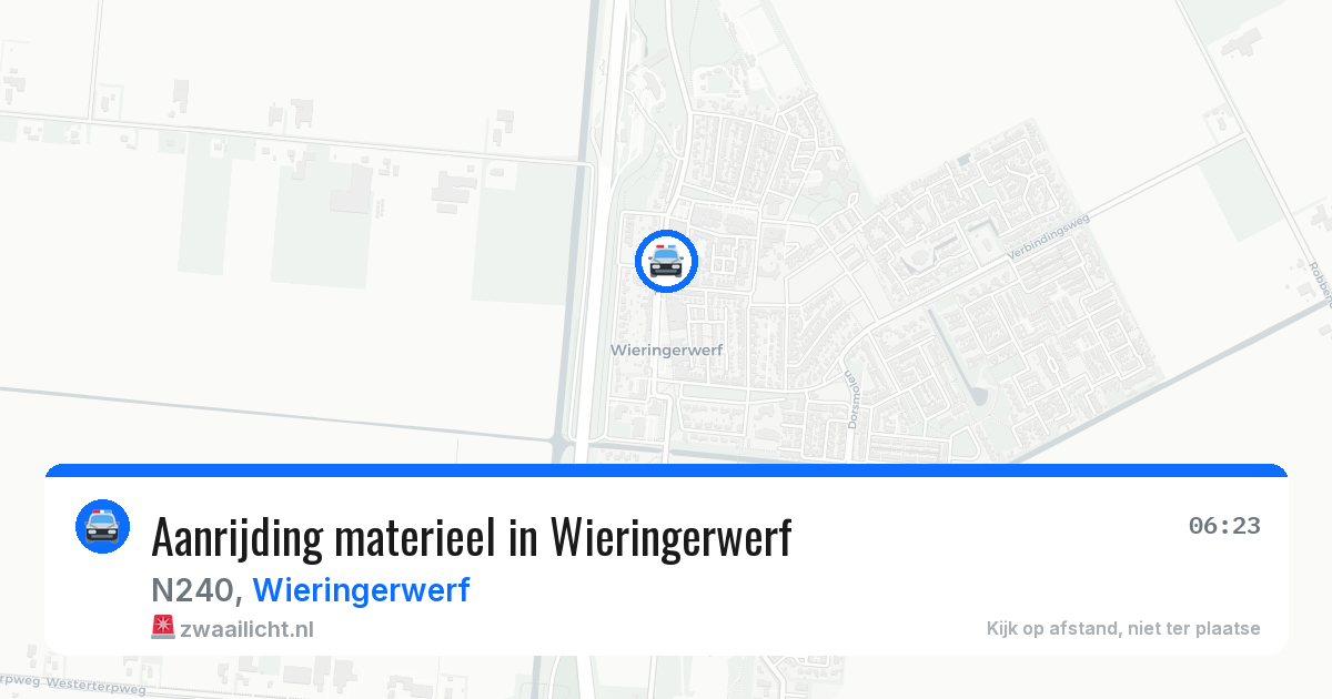 Aanrijding materieel in Wieringerwerf — 22 apr 2026