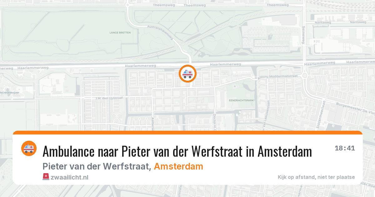 Ambulance naar Pieter van der Werfstraat in Amsterdam — 12 aug 2026
