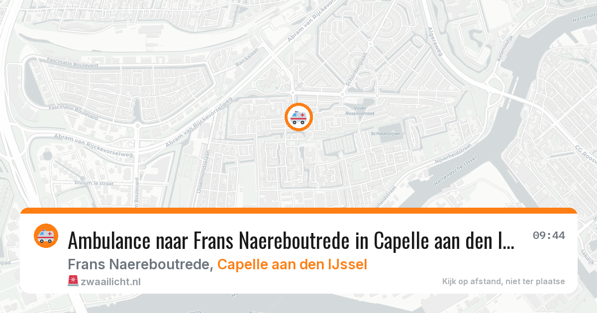 Ambulance naar Frans Naereboutrede in Capelle aan den IJssel — 13 jun 2026