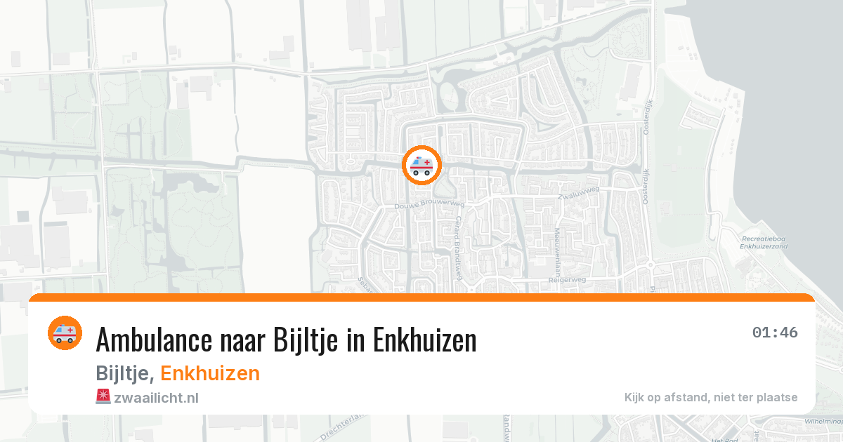 Ambulance naar Bijltje in Enkhuizen — 25 apr 2026