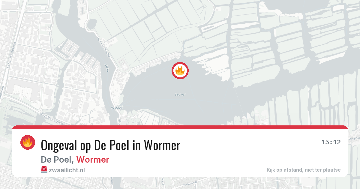 Ongeval op De Poel in Wormer — 27 jul 2026