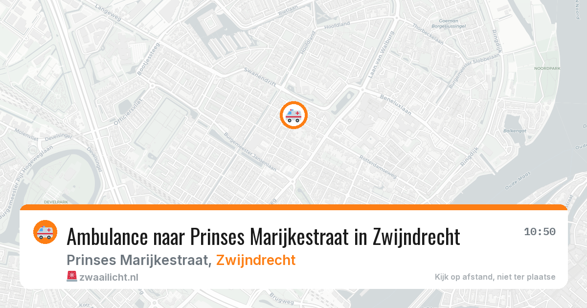 Ambulance naar Prinses Marijkestraat in Zwijndrecht — 30 mei 2026