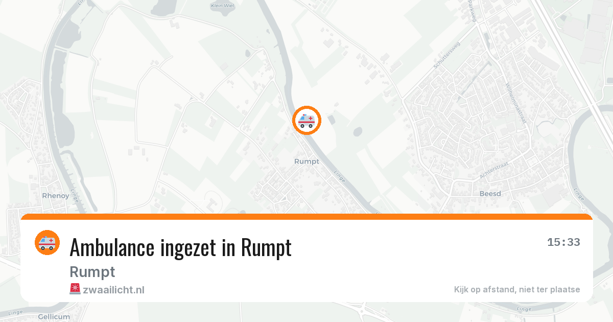 Ambulance ingezet in Rumpt — 16 mrt 2026