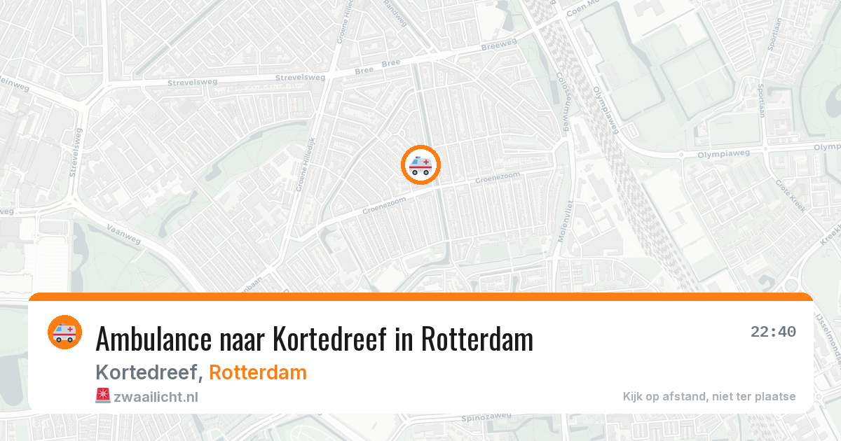 Ambulance naar Kortedreef in Rotterdam — 15 jun 2026