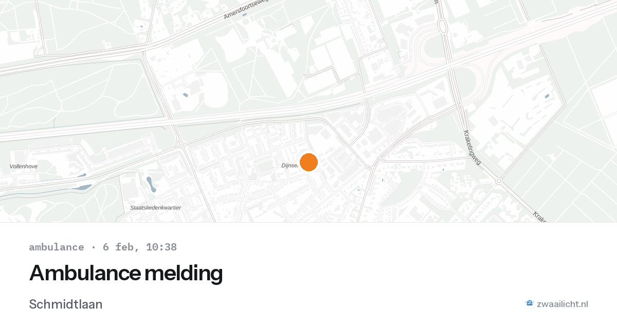 Ambulance melding — 6 feb 2026