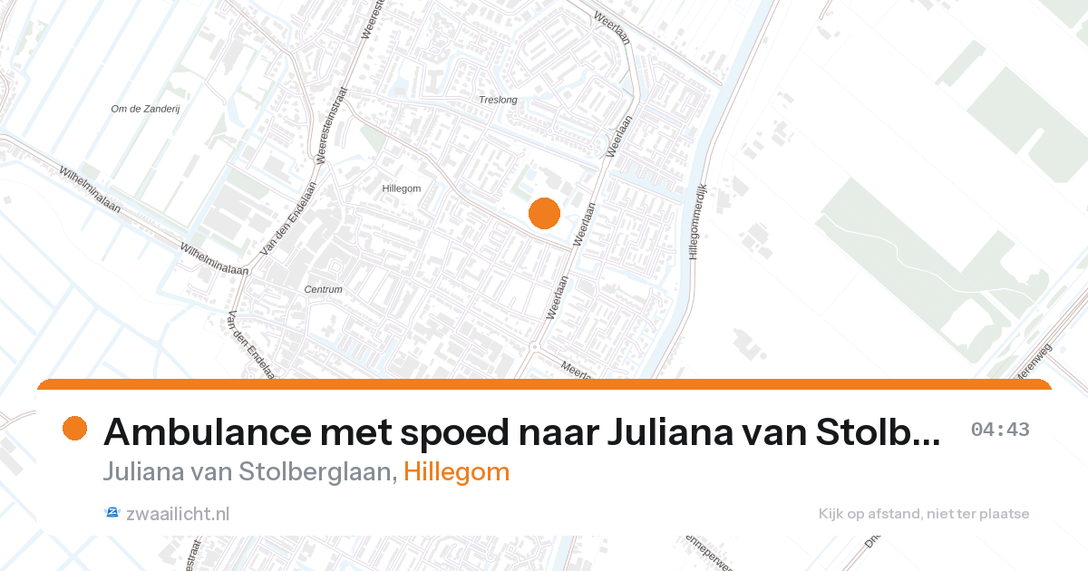 Ambulance met spoed naar Juliana van Stolberglaan in Hillegom — 7 mei 2026