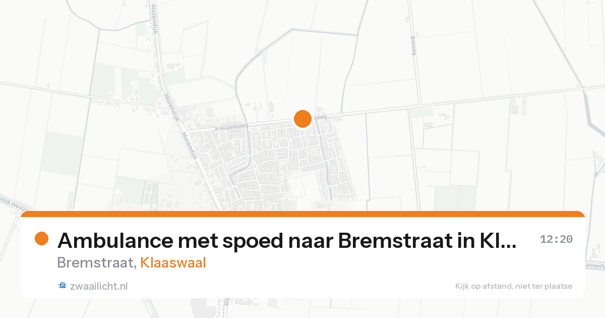 Ambulance met spoed naar Bremstraat in Klaaswaal — 24 aug 2026