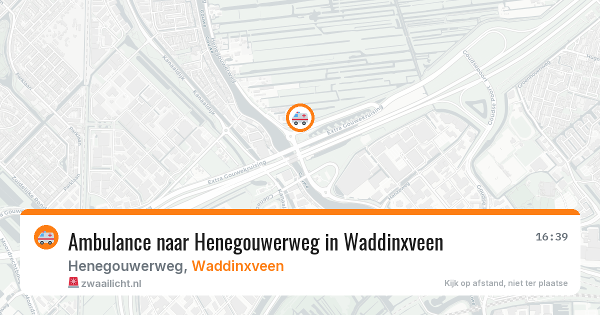 Ambulance naar Henegouwerweg in Waddinxveen — 30 mrt 2026