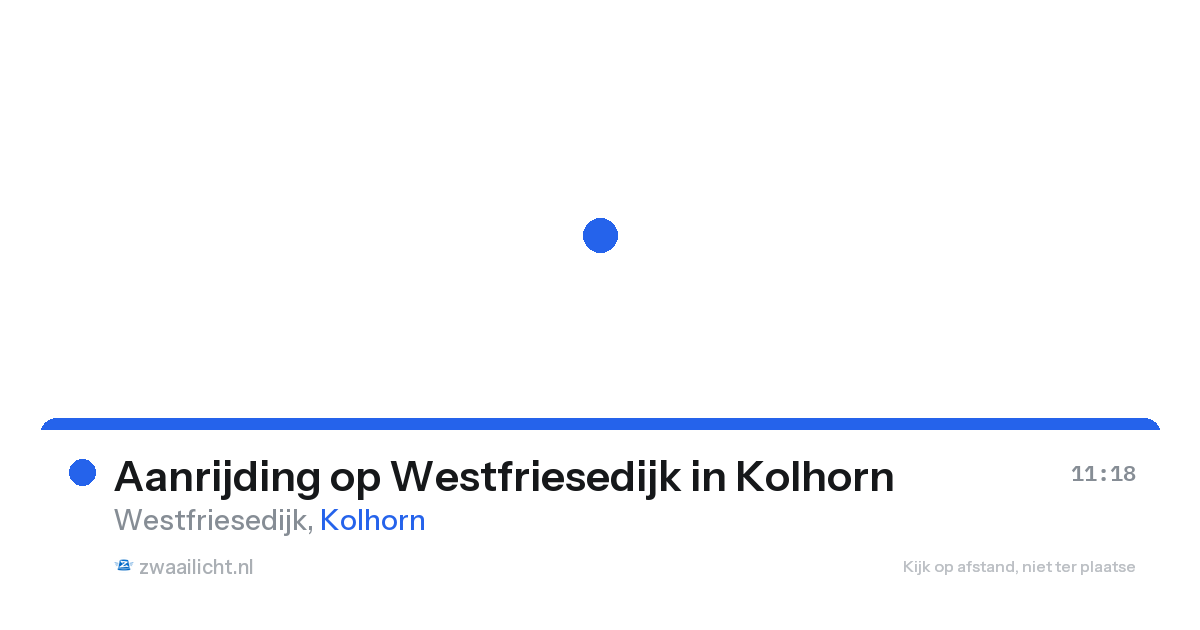 Aanrijding op Westfriesedijk in Kolhorn — 21 aug 2026