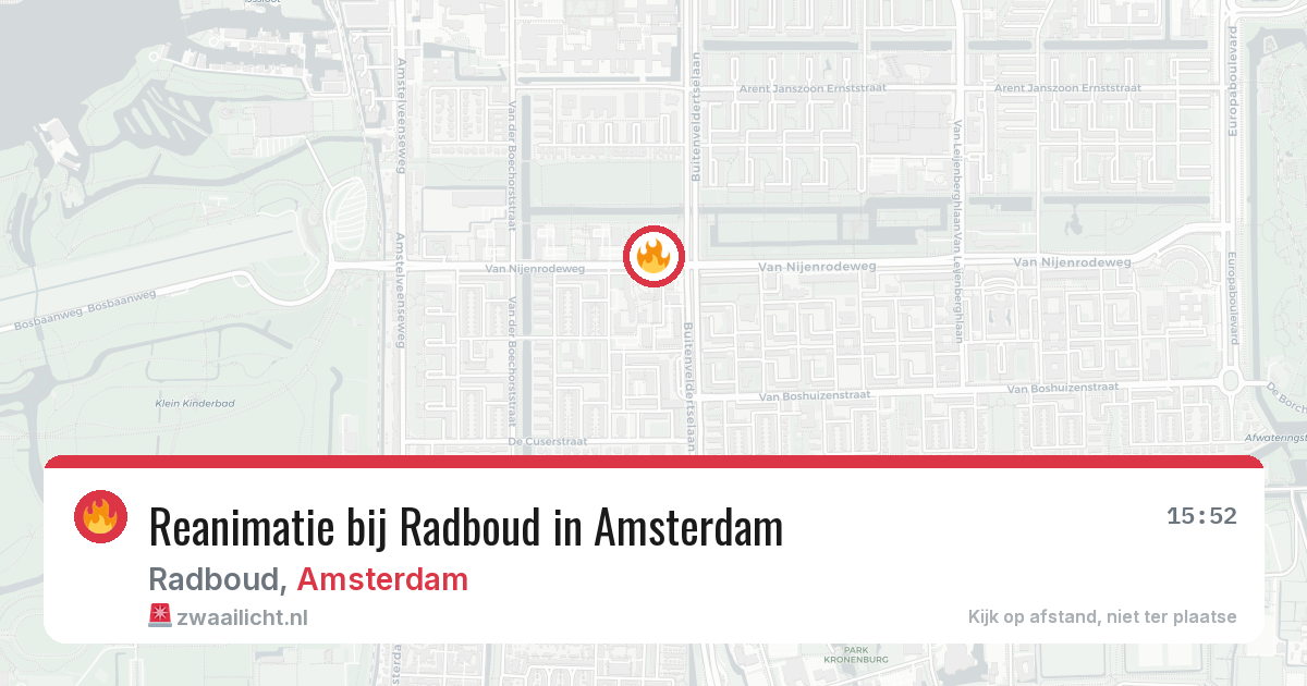 Reanimatie bij Radboud in Amsterdam — 15 mei 2026