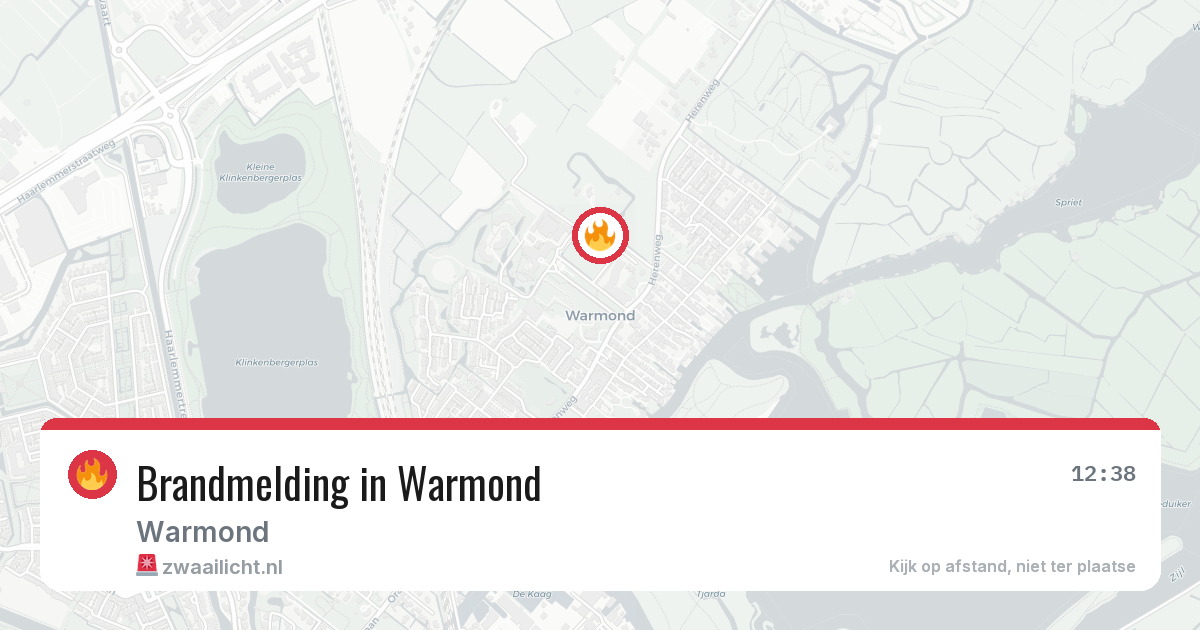 Brandmelding in Warmond — 25 apr 2026