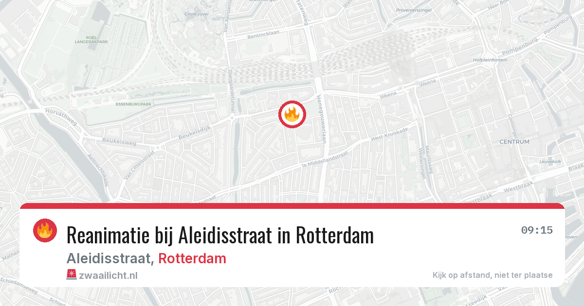 Reanimatie bij Aleidisstraat in Rotterdam — 21 apr 2026