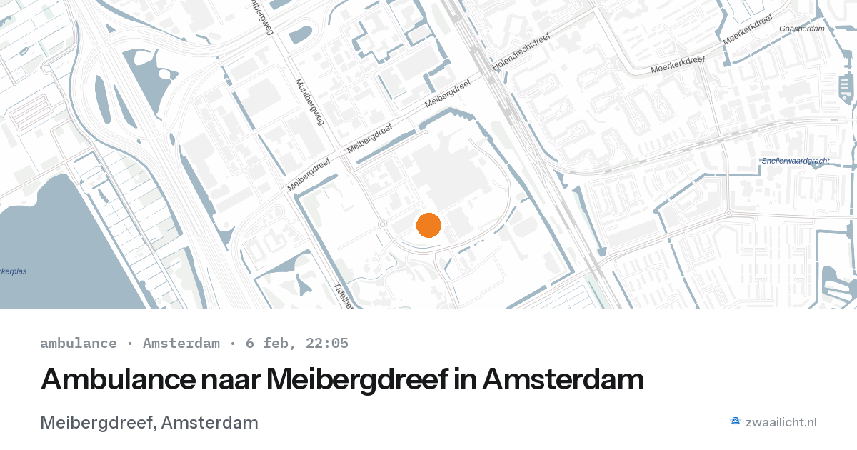 Ambulance naar Meibergdreef in Amsterdam — 6 feb 2026