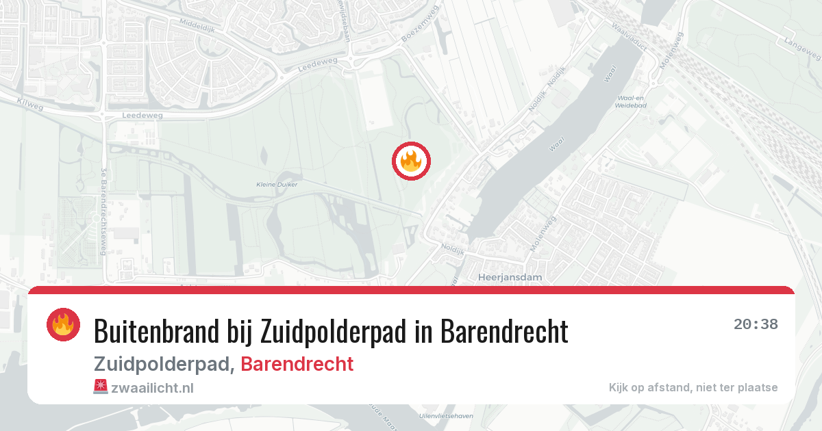 Buitenbrand bij Zuidpolderpad in Barendrecht — 25 jul 2026