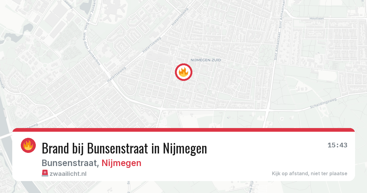 Brand bij Bunsenstraat in Nijmegen — 9 jun 2026