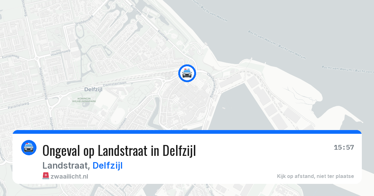 Ongeval op Landstraat in Delfzijl — 3 jul 2026