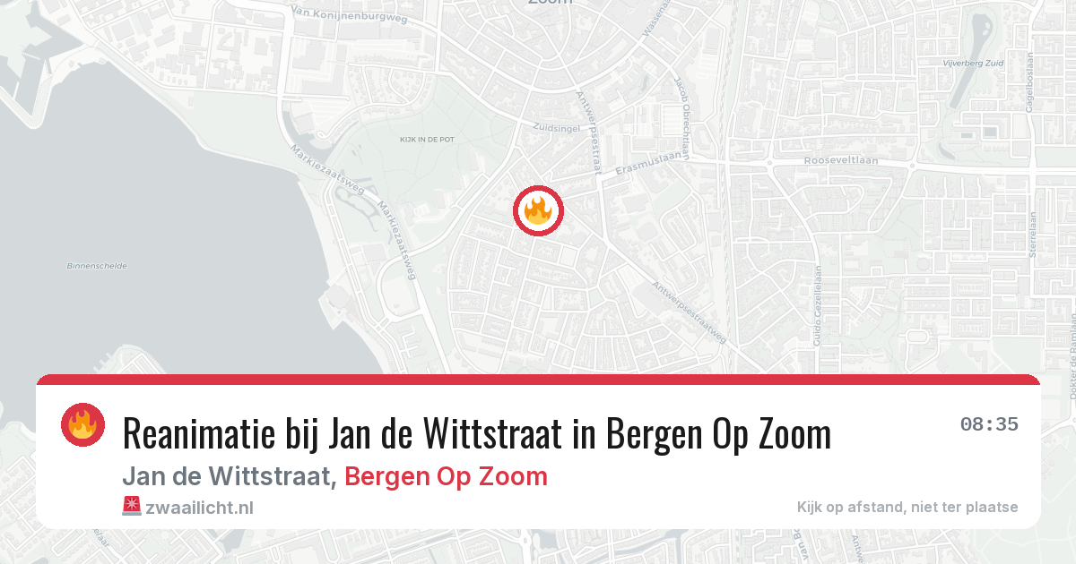 Reanimatie bij Jan de Wittstraat in Bergen Op Zoom — 30 jun 2026