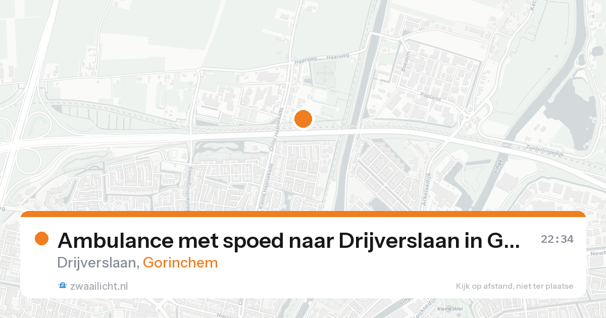 Ambulance met spoed naar Drijverslaan in Gorinchem — 18 aug 2026
