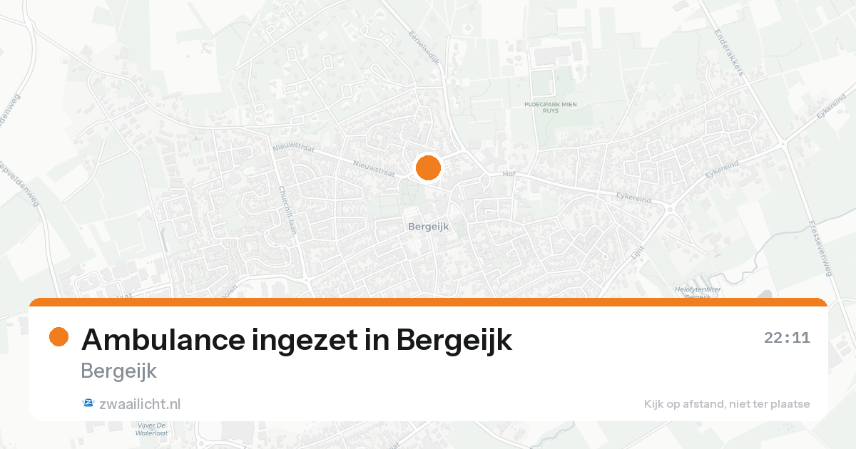 Ambulance ingezet in Bergeijk — 30 jan 2026