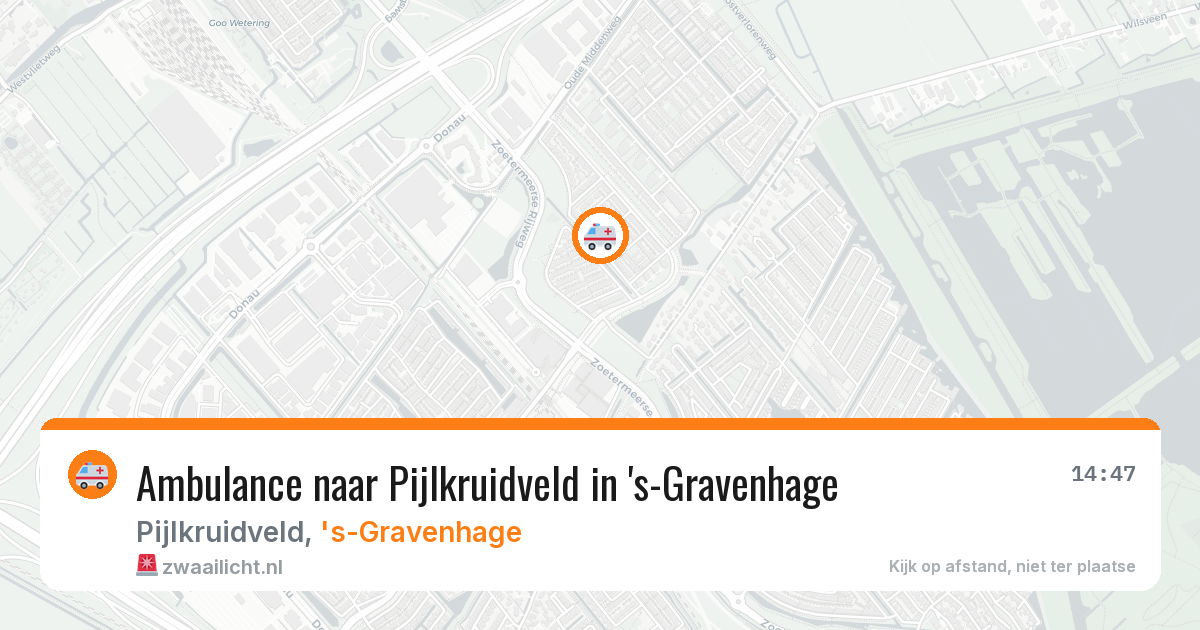 Ambulance naar Pijlkruidveld in 's-Gravenhage — 6 aug 2026