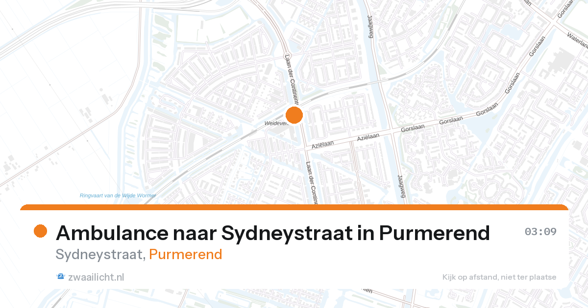 Ambulance naar Sydneystraat in Purmerend — 28 aug 2026
